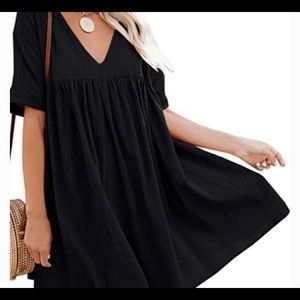 Black babydoll mini dress
